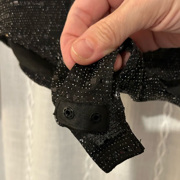 Iris, shimmering body suit with snap crotch and mock turtleneck. Sz M - Picture 5 of 12